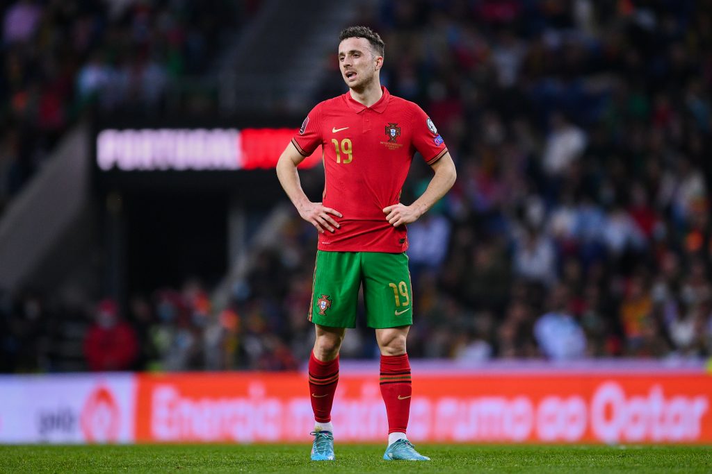 Diogo Jota of Portugal could receive a new Liverpool contract.