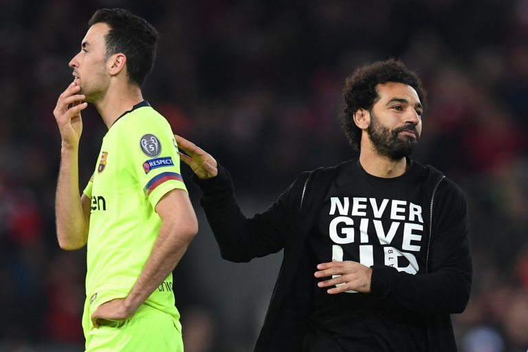 Mohamed Salah after the Barcelona vs Liverpool semi-final in the 2018/19 UEFA Champions League season.