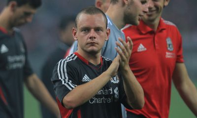 Jay Spearing for Liverpool against Malaysia XI.