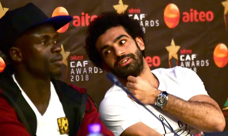 Mohamed Salah with Sadio Mane.