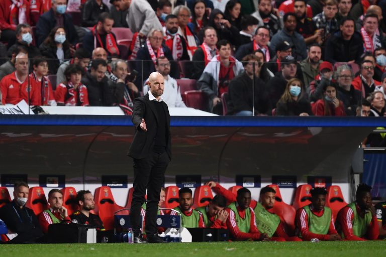 Erik ten Hag during his coaching days at Ajax. (Photo by Octavio Passos/Getty Images)