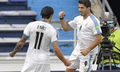 Luis Suarez with Darwin Nunez for Uruguay.