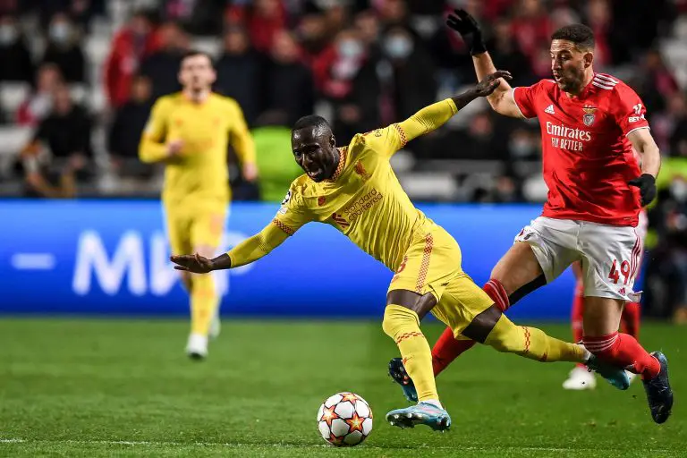 Naby Keita is being linked with an exit from Liverpool. (Photo by PATRICIA DE MELO MOREIRA/AFP via Getty Images)