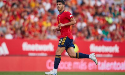 Marco Asensio in action for Spain.