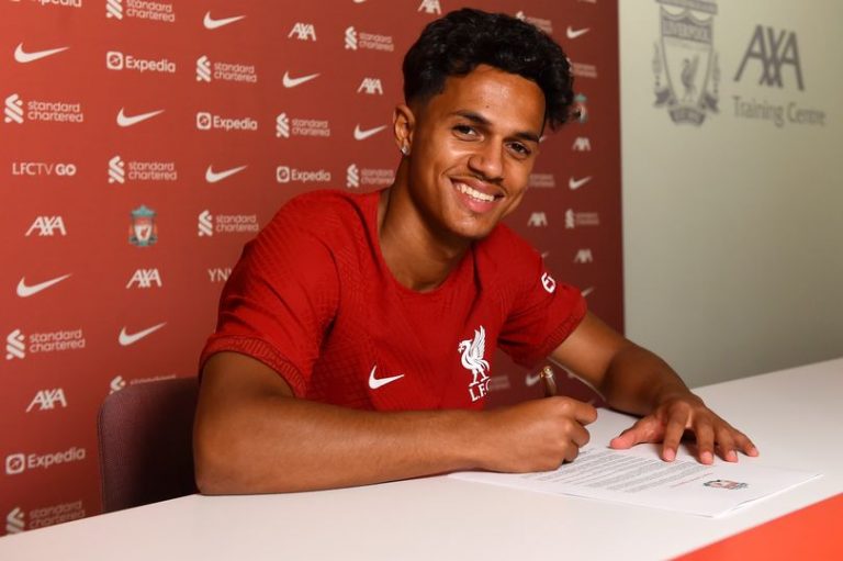 Fabio Carvalho has been unveiled as a Liverpool player. (Credit: Getty)