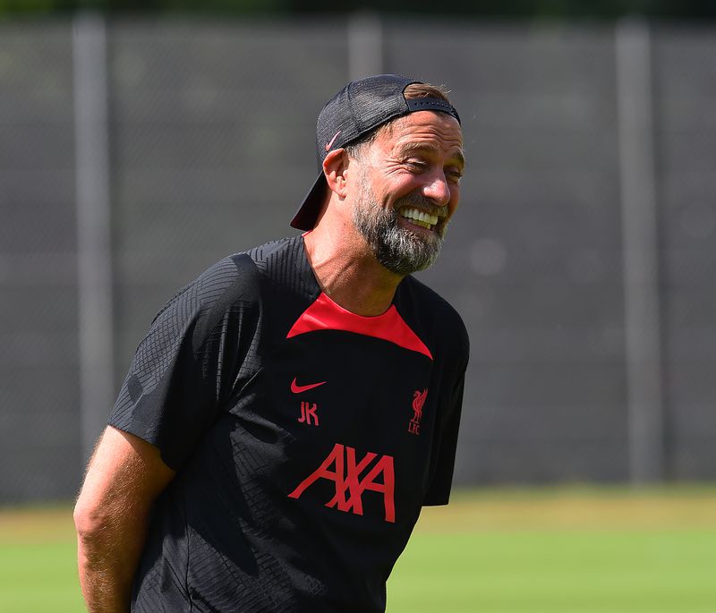 Liverpool boss Jurgen Klopp pleased with his team's progress in the training camp (Photo by Andrew Powell/Liverpool FC via Getty Images)