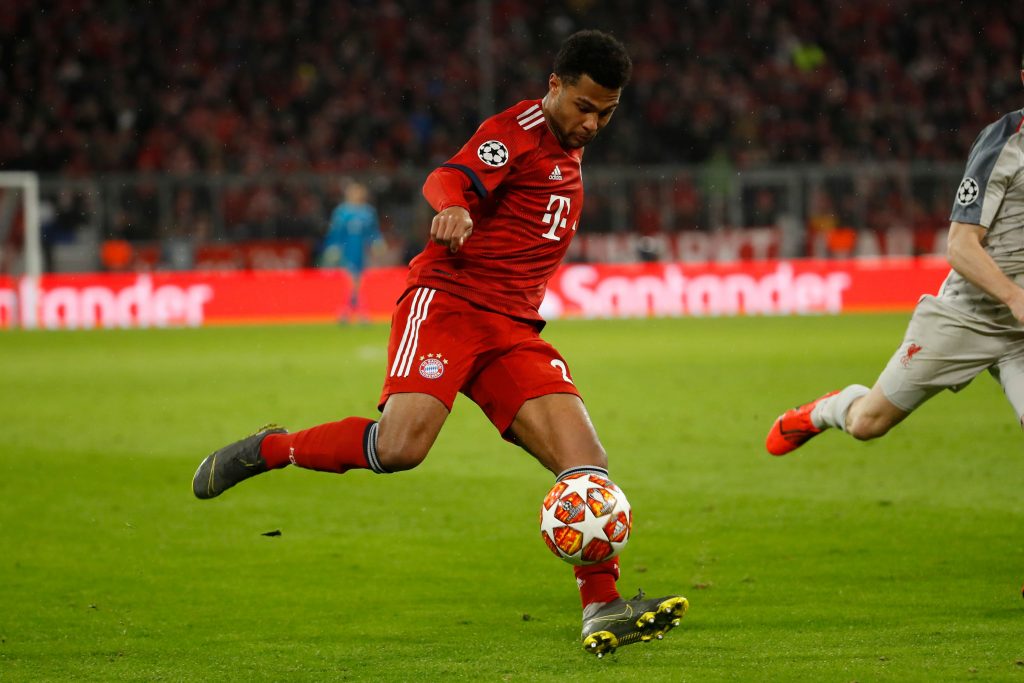 Serge Gnabry of Bayern Munich in action against Liverpool