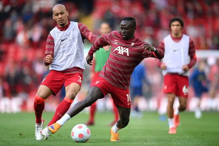 Fabinho and Sadio Mane of Liverpool.