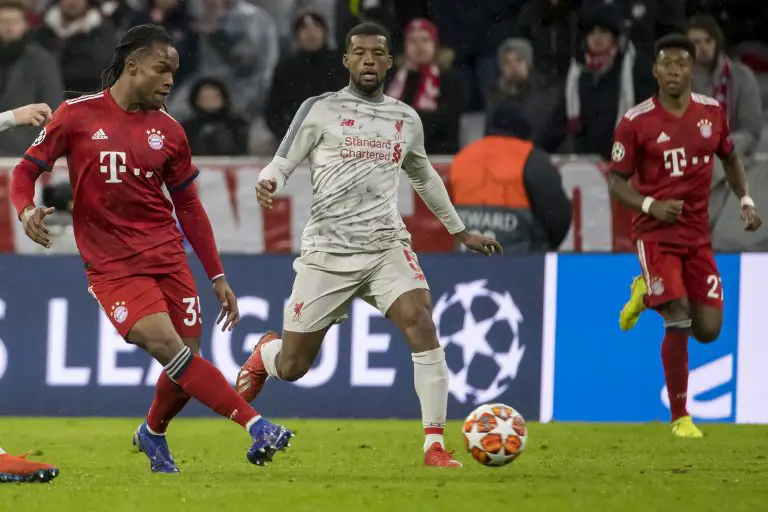 Renato Sanches (L) challenged by Georginio Wijnaldum. (Photo: ODD ANDERSEN/AFP via Getty Images)