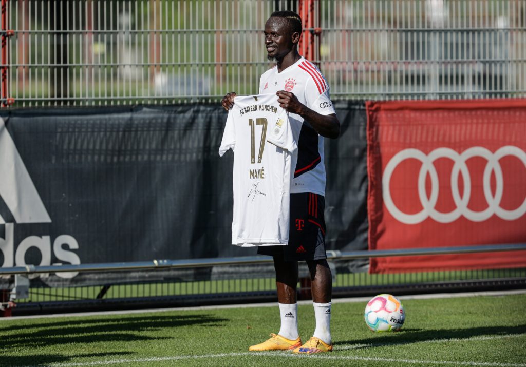 Sadio Mané during a training session of FC Bayern München at Saebener Strasse training ground.