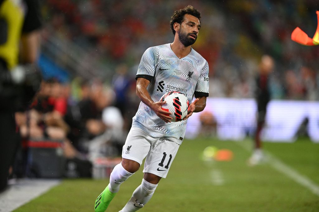 Mohamed Salah in action for Liverpool against Manchester United in a pre-season friendly in Thailand.