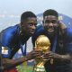 Ousmane Dembele with Samuel Umtiti of France after their FIFA World Cup 2018 win.