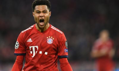 Serge Gnabry celebrates.