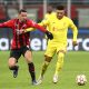 Alex Oxlade-Chamberlain of Liverpool is challenged by Ismael Bennacer of AC Milan.