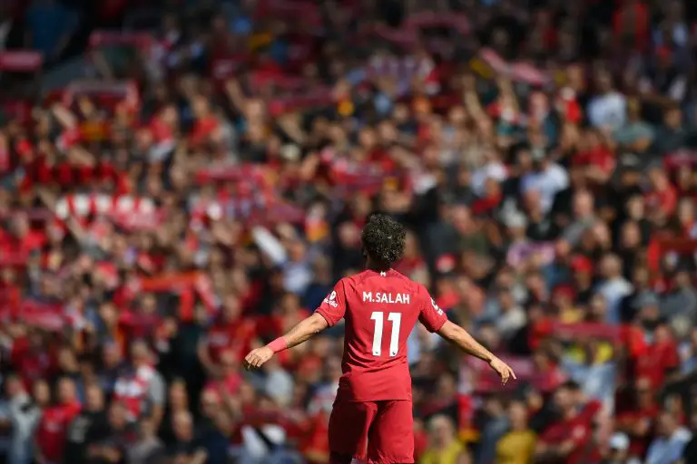 Mohamed Salah of Liverpool before the game against Bournemouth. (Photo by Michael Regan/Getty Images)