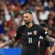 Croatia's midfielder Marcelo Brozovic reacts during the UEFA Nations League - League A Group 1 game against France. (Photo by FRANCK FIFE/AFP via Getty Images)