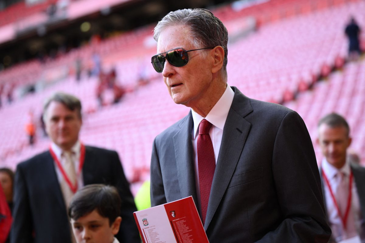 John W. Henry, the owner of Liverpool, witnessed Mohamed Salah and co smash Bournemouth 9-0 at Anfield first-hand. (Photo by OLI SCARFF/AFP via Getty Images)