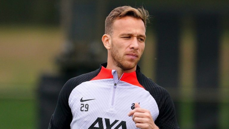 Liverpool star Arthur Melo returns to first-team training.