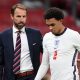 Gareth Southgate with Liverpool and England right-back, Trent Alexander-Arnold.