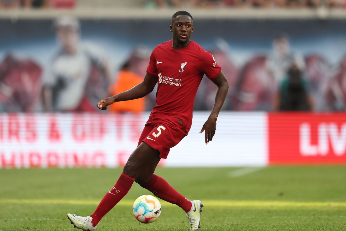 Liverpool star Ibrahima Konate reveals he is now fine following recovery from injury. (Photo by Alexander Hassenstein/Getty Images)