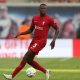 Ibrahima Konate runs with the ball during the pre-season match between RB Leipzig and Liverpool.