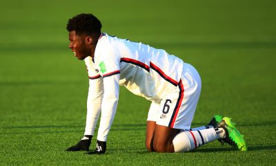 Yunus Musah of the United States looks on.