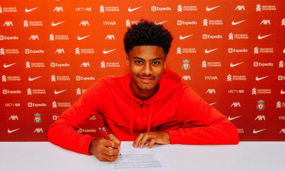 Kyle Kelly signs first professional contract at Liverpool. (Image: Official Liverpool FC website)