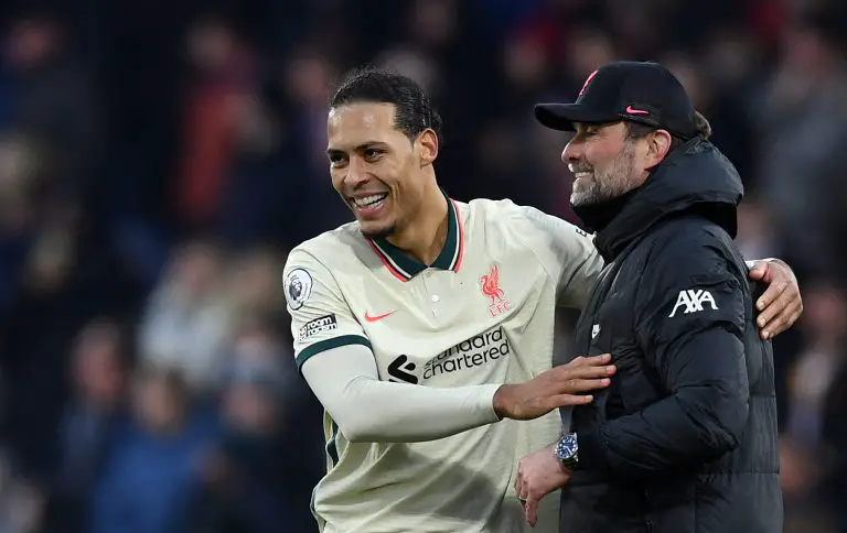 Jurgen Klopp with Liverpool superstar, Virgil van Dijk.