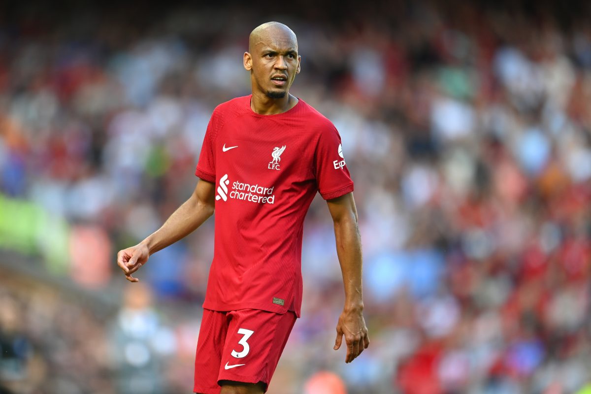 Fabinho's wife reacts to transfer rumours linking the Liverpool midfielder away from Anfield.