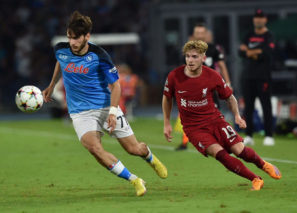 Napoli defender Mario Rui calls Anfield one of the 'most beautiful stadiums'.  (Photo by Giuseppe Bellini/Getty Images)