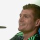 Toni Kroos of Real Madrid at a press conference. (Photo by PIERRE-PHILIPPE MARCOU/AFP via Getty Images)