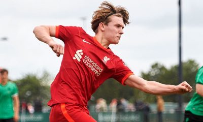 Iwan Roberts of Liverpool U18. (Image: as found on LancsLive)