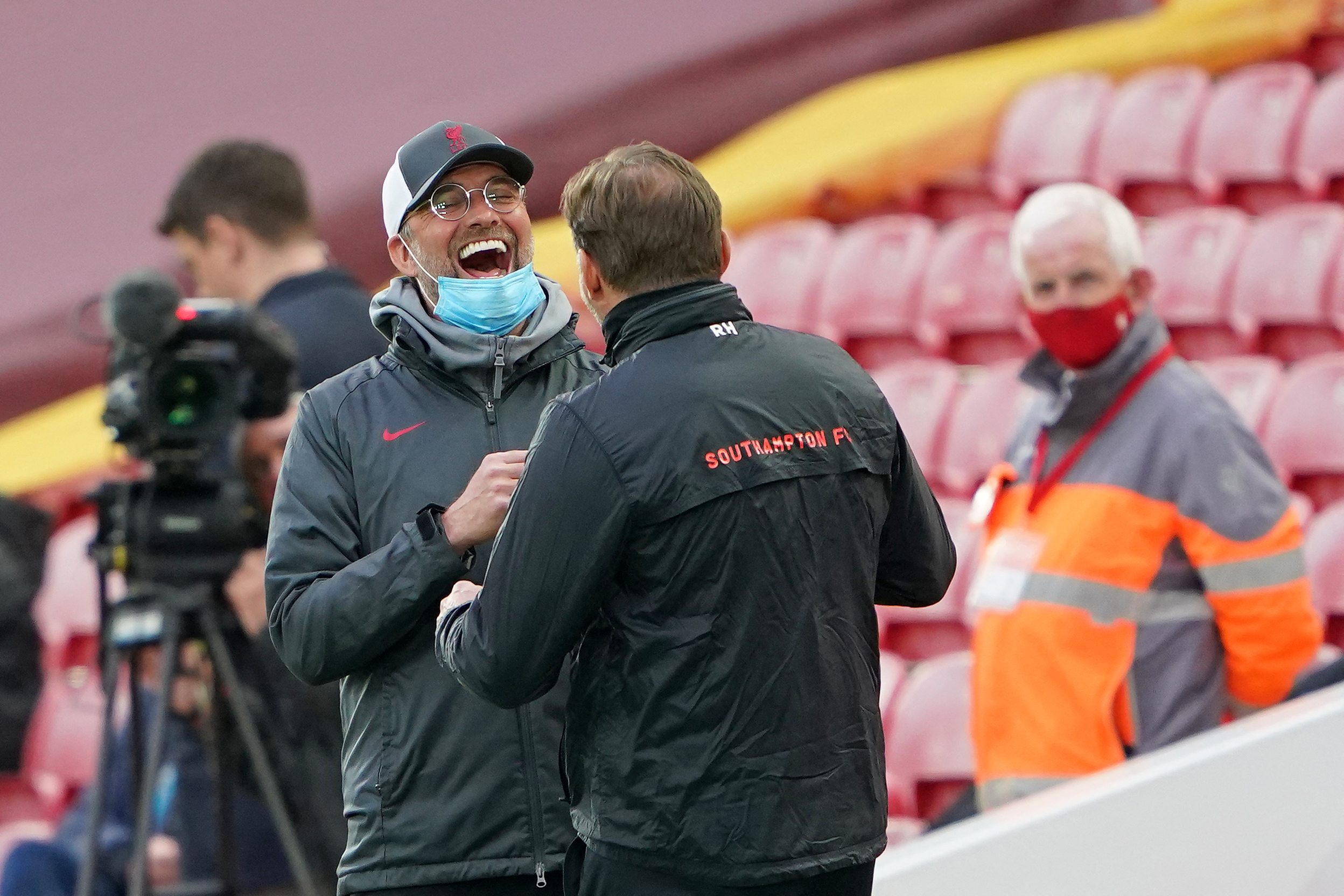 Liverpool's Jurgen Klopp and former Southampton manager Ralph Hasenhuttl share a close relation off the pitch.