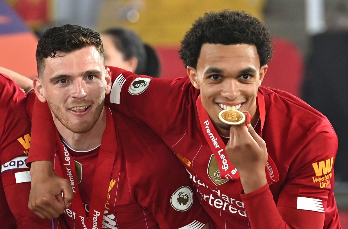 Trent Alexander-Arnold and Andrew Robertson.