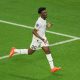 Mohammed Kudus of Ghana celebrates after scoring their team's third goal during the FIFA World Cup Qatar 2022 Group H match between Korea Republic and Ghana at Education City Stadium on November 28, 2022 in Al Rayyan, Qatar.