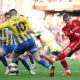 Max Woltman of Liverpool shoots during a game against Shrewsbury Town. (Photo by Clive Brunskill/Getty Images)