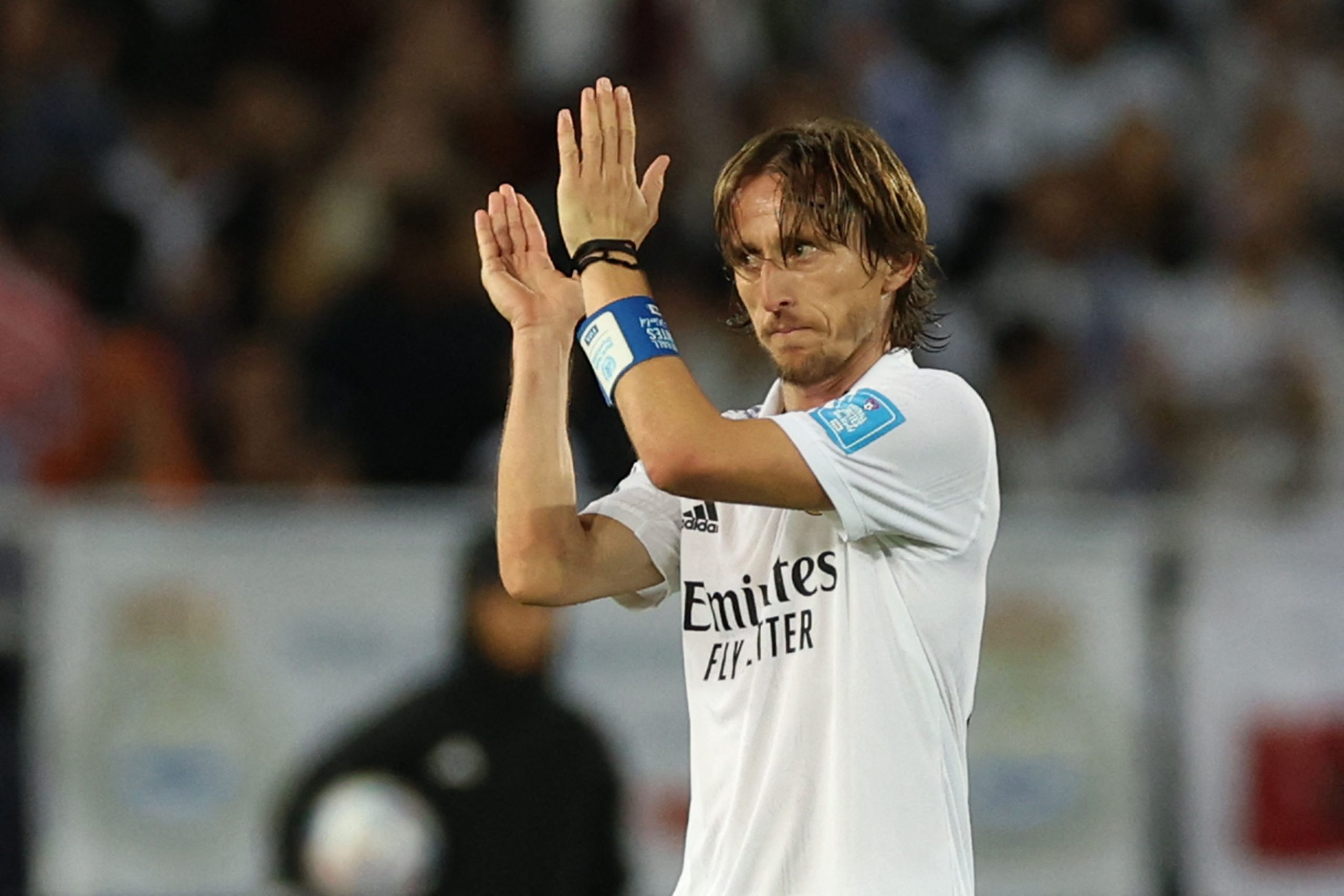 Real Madrid's Croatian midfielder Luka Modric. (Photo by FADEL SENNA/AFP via Getty Images)