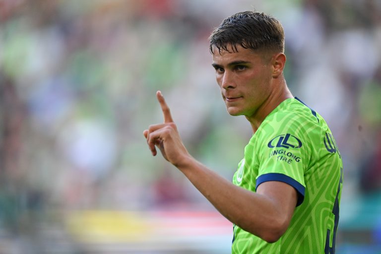 Micky van de Ven of VfL Wolfsburg has been linked with Liverpool.