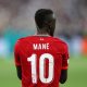 The back of Sadio Mane of Liverpool.