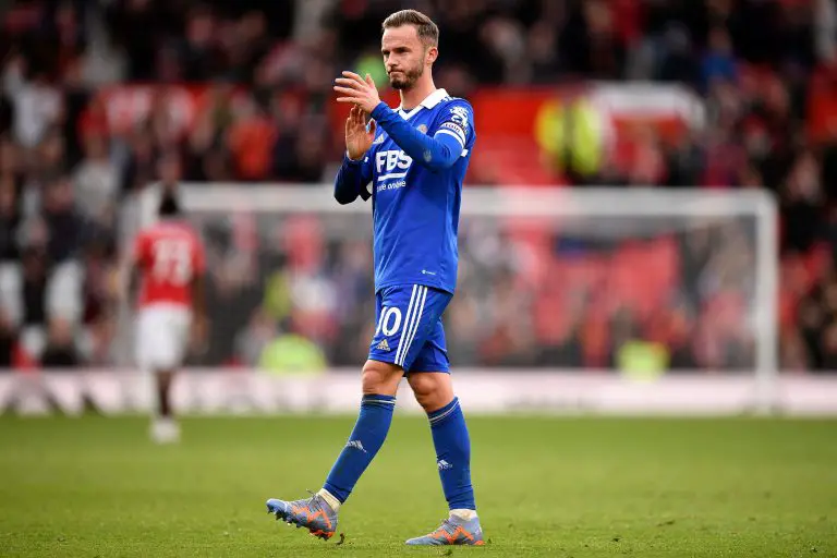 Leicester City's English midfielder James Maddison.