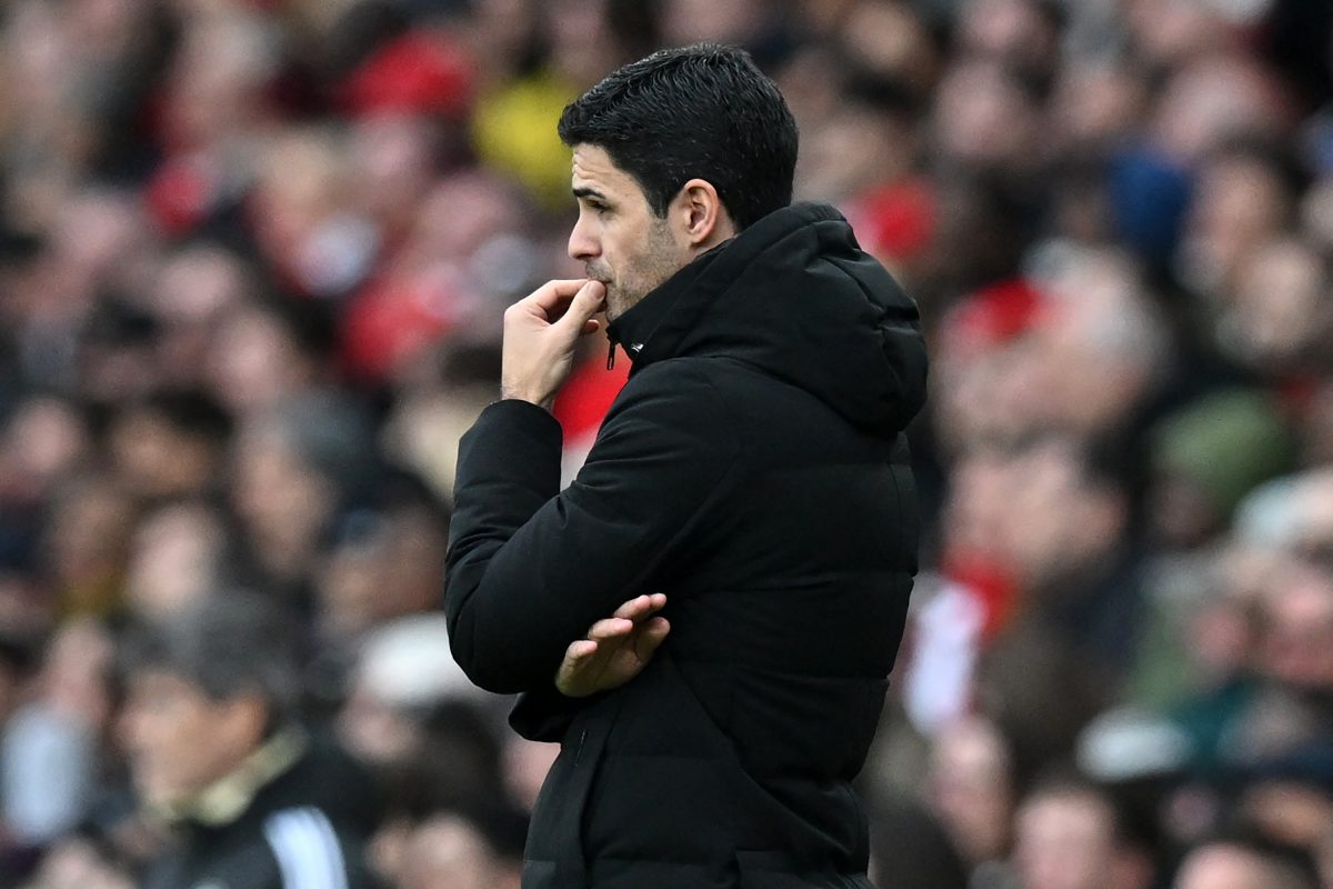 Arsenal's Spanish manager Mikel Arteta looks on during the English Premier League football match between Arsenal and Leeds United at the Emirates Stadium in London on April 1, 2023