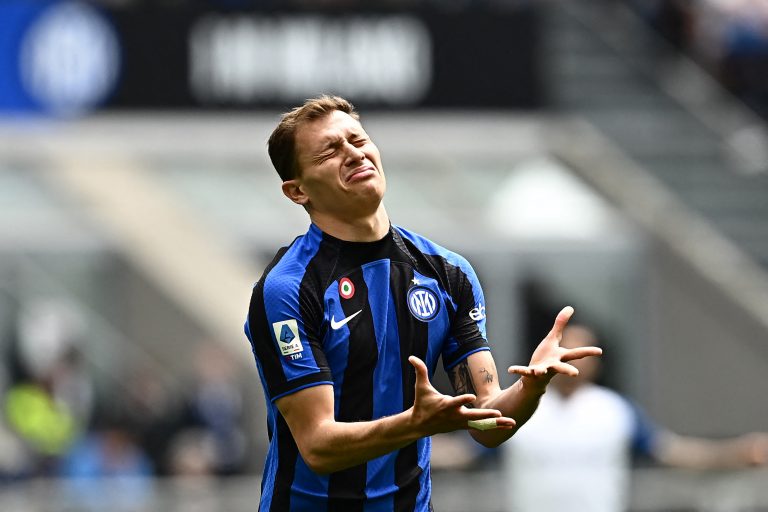 Inter midfielder Nicolo Barella. (Photo by GABRIEL BOUYS/AFP via Getty Images)