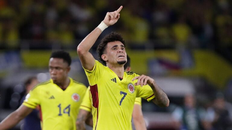 Luis Diaz scores for Colombia as Liverpool star's father watches in tears.