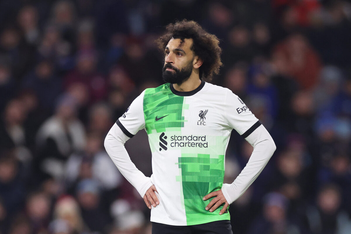 Liverpool are set to miss Mohamed Salah for two months. (Photo by Lewis Storey/Getty Images)
