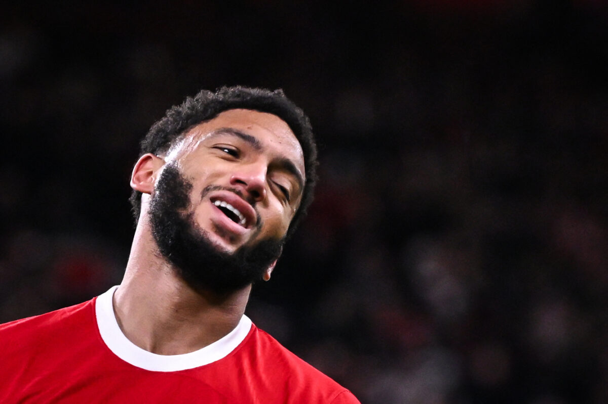 Liverpool star Joe Gomez has eased the club's worry during an injury crisis by showing his versatility to play in multiple positions.    (Photo by PAUL ELLIS/AFP via Getty Images)