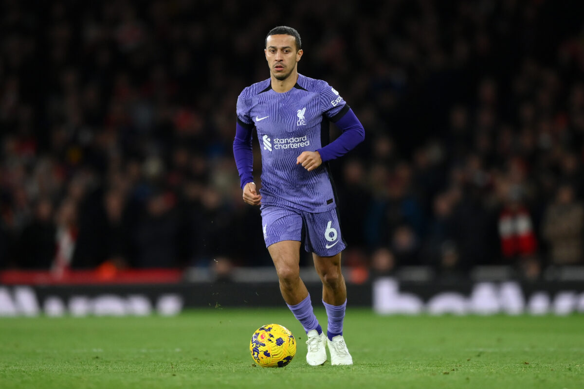 Liverpool midfielder Thiago Alcantara suffers a fresh injury setback after playing for just 12 minutes in 10 months.  (Photo by Justin Setterfield/Getty Images)
