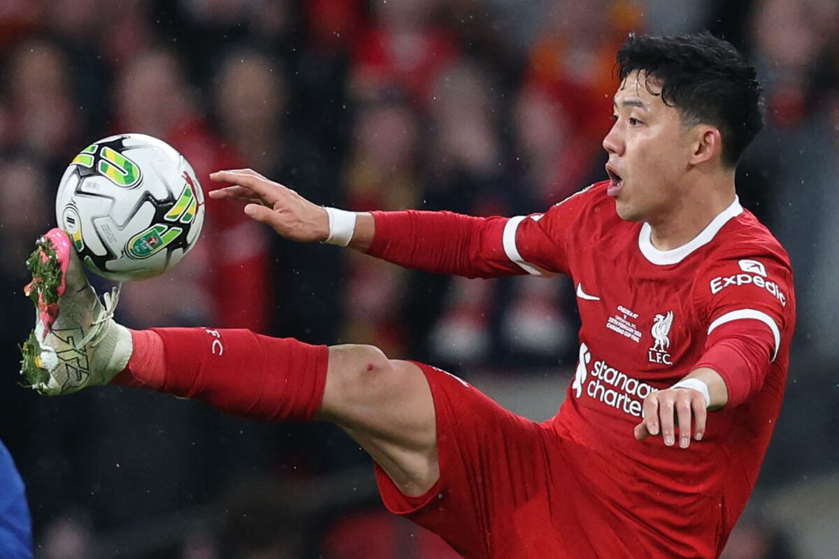 Liverpool midfielder Endo put on a show against Chelsea in the Carabao Cup final.