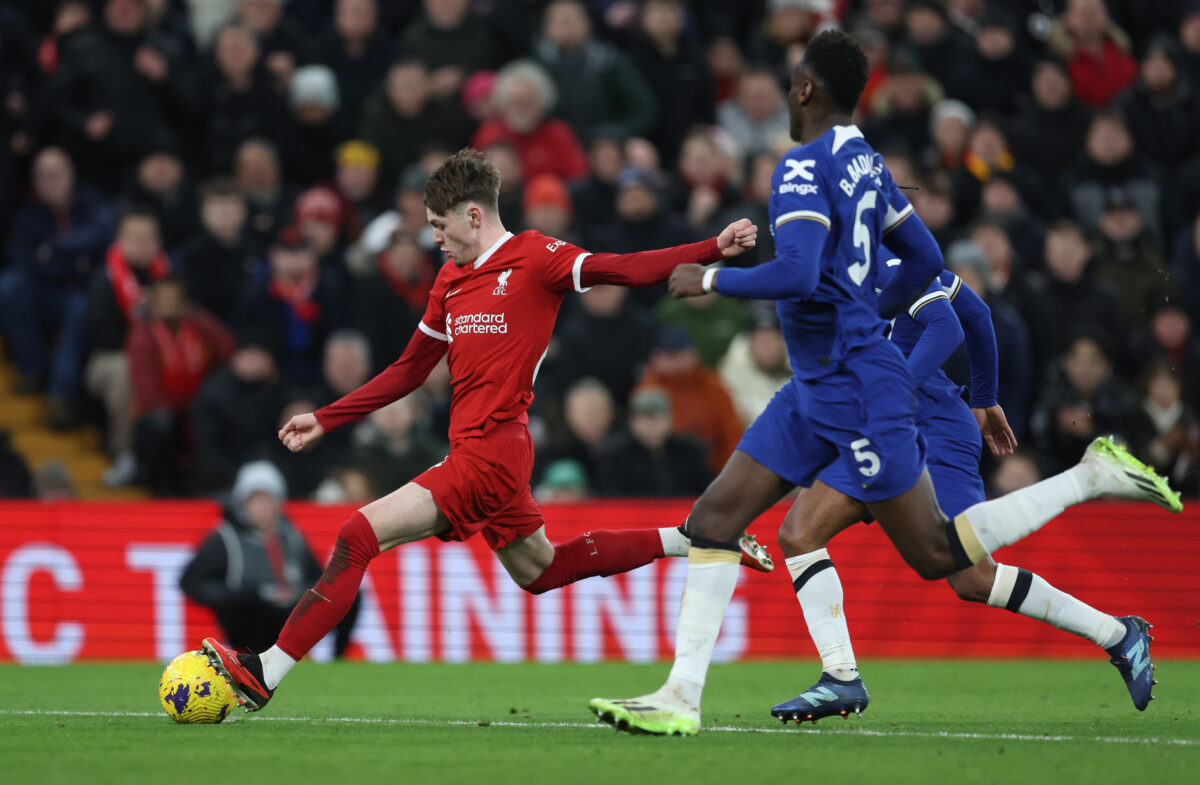 Liverpool right-back Conor Bradley enjoyed his “dream” moment, scoring his first goal against Chelsea in a match-winning performance. 