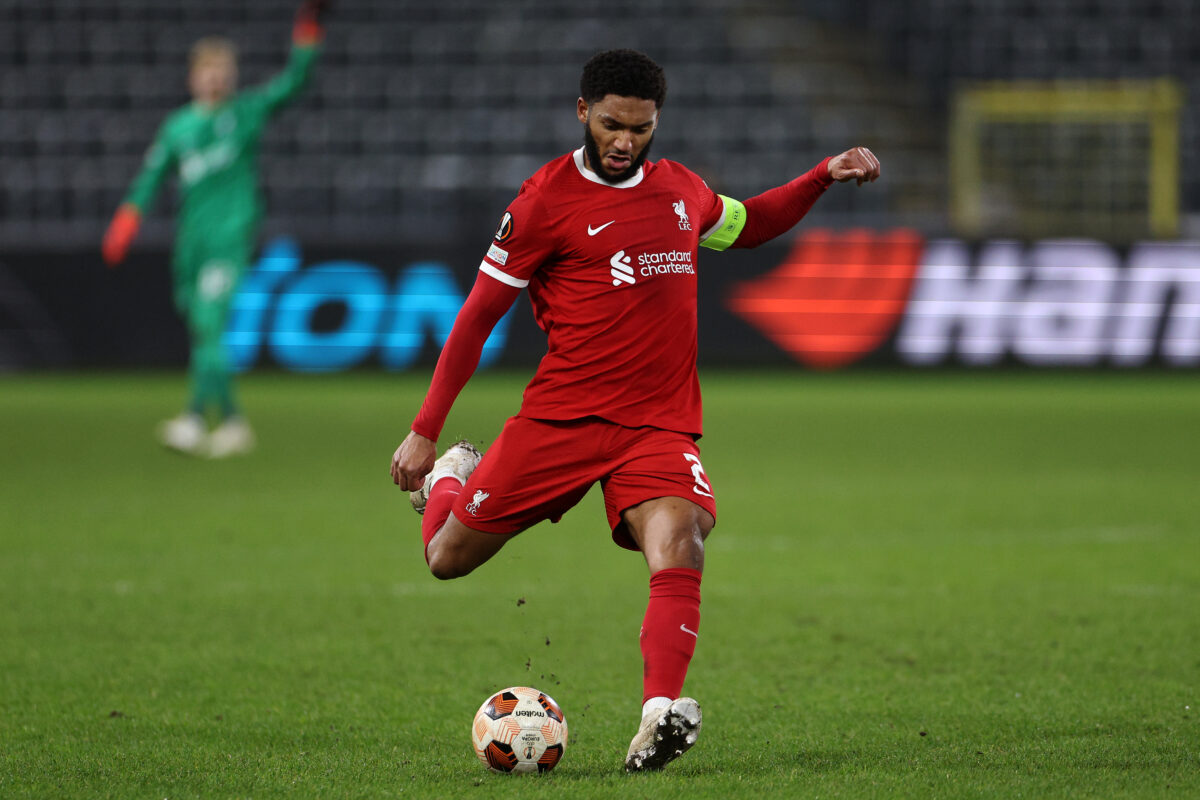 Liverpool defender Joe Gomez acknowledges he owes Jurgen Klopp a lot besides backing him to return to the England squad. (Photo by Dean Mouhtaropoulos/Getty Images)