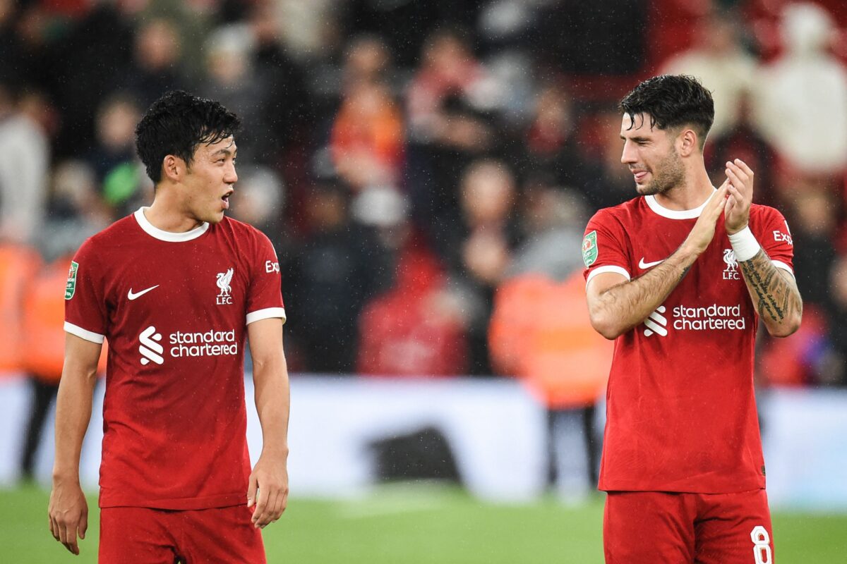 Liverpool midfielder Dominik Szoboszlai praises his teammate Wataru Endo while telling what it is like to play against him.